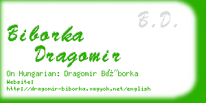 biborka dragomir business card